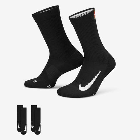Nike Court Multiplier Cushioned Crew Sock 2 Pairs Sports Tennis Socks