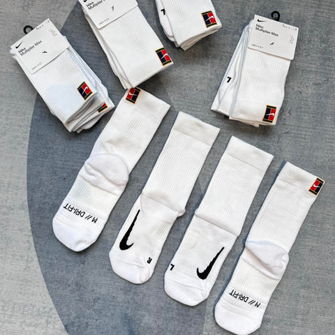 Nike Court Multiplier Cushioned Crew Sock 2 Pairs Sports Tennis Socks