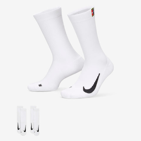Nike Court Multiplier Cushioned Crew Sock 2 Pairs Sports Tennis Socks