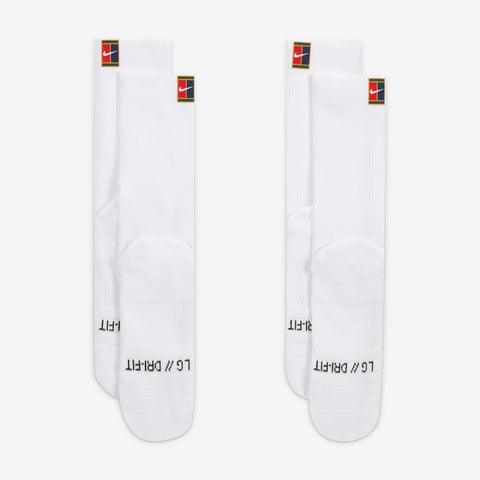 Nike Court Multiplier Cushioned Crew Sock 2 Pairs Sports Tennis Socks