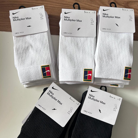Nike Court Multiplier Cushioned Crew Sock 2 Pairs Sports Tennis Socks